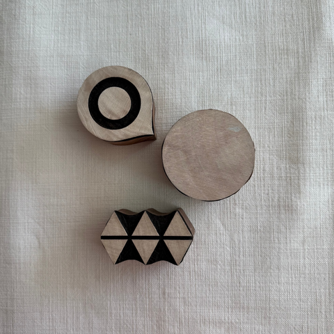 Abstract C Block Printing Stamps