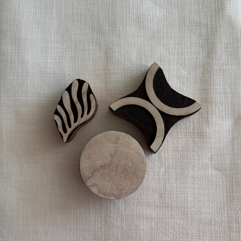 Abstract D Block Printing Stamps