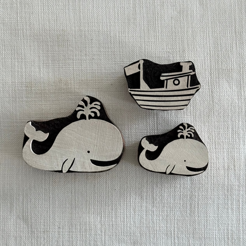 Marine B Block Printing Stamps