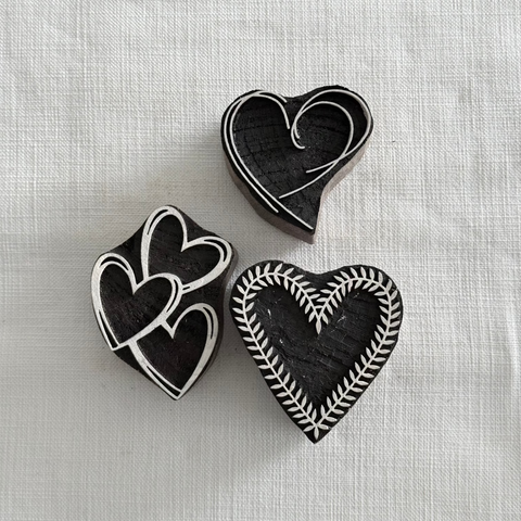 Heart B Abstract Block Printing Stamps