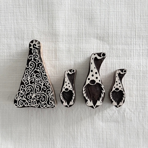 Christmas A Block Printing Stamps